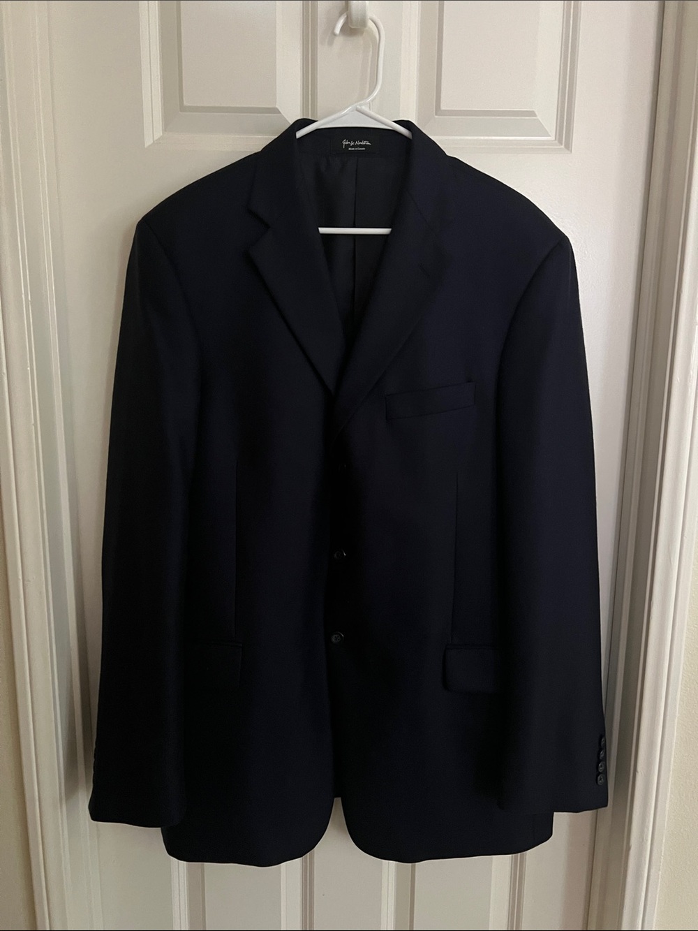John W. Nordstrom Navy Single-Breasted Sport Coat Fabric by Loro Piana & Company